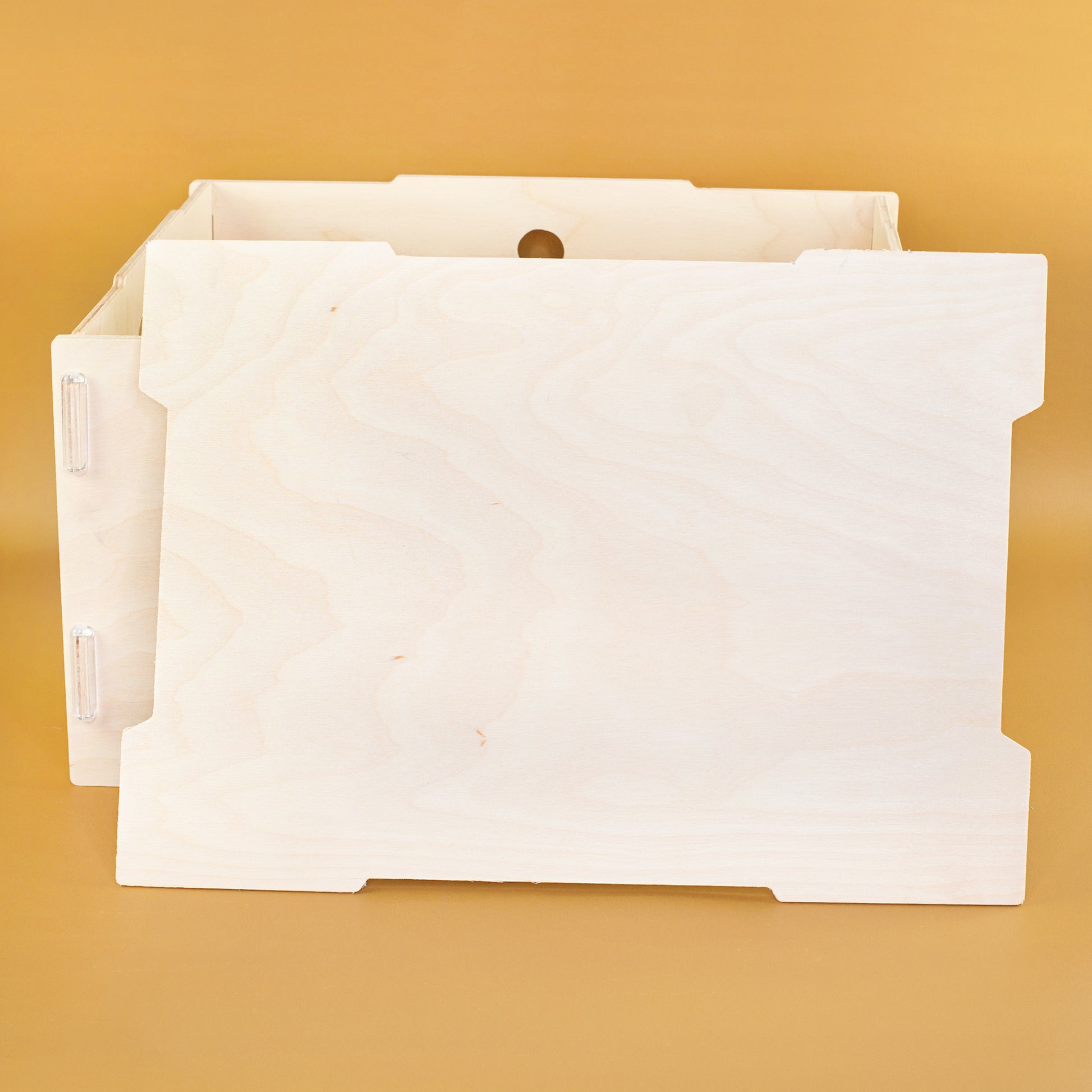 Spielzeug-Aufbewahrungsbox aus Holz mit Deckel