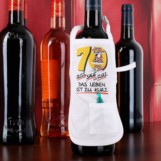 Flaschenschürze zum 70. Geburtstag