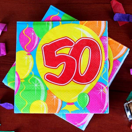 Gebrutstagsserviette zum 50.