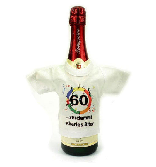 Mini Shirt für Flaschen zum 60. Geburtstag