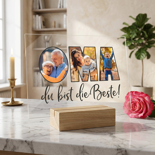 Oma Fotogeschenk Acrylbild beste Oma