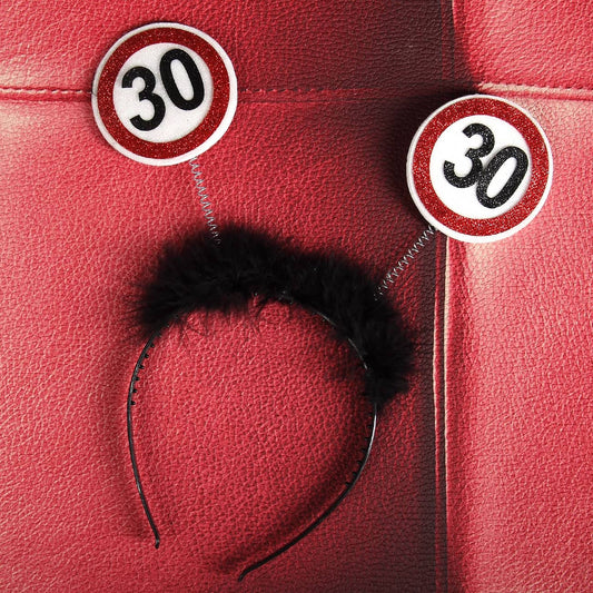 Partyhaarreif Verkehrszeichen 30