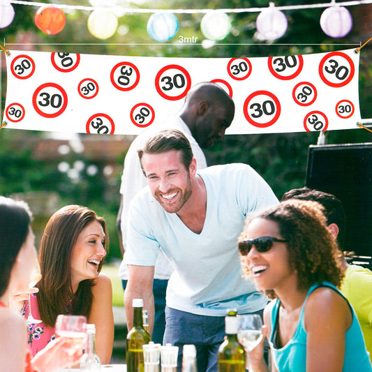 Riesen - Deko - Banner zum 30. 