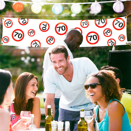 Riesen - Deko - Banner zum 70. 