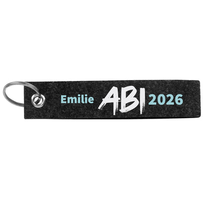 ABI - Schlüsselanhänger mit Name Emilie - weißer Hintergrund