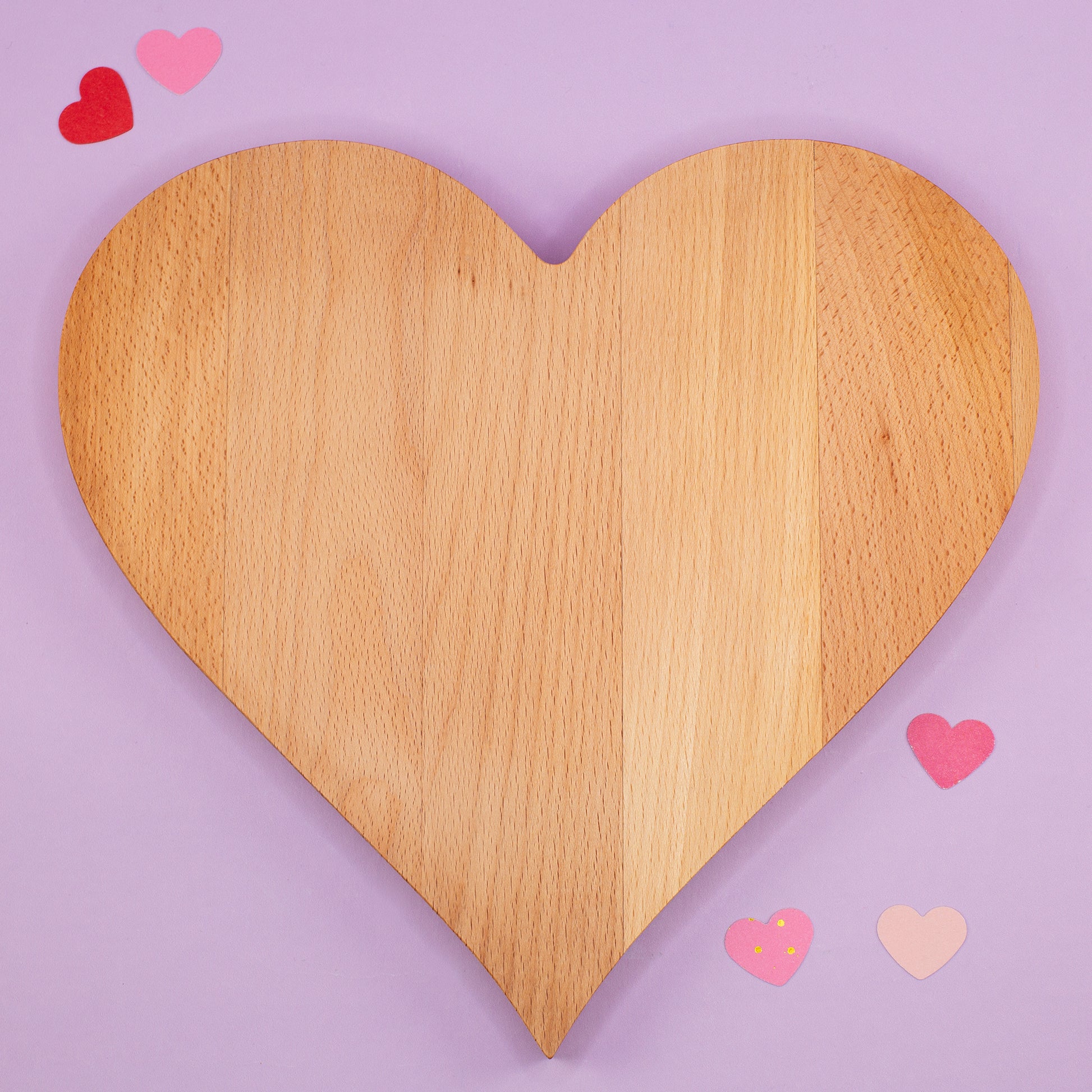 Rückseite des Herzbrettchens aus Holz ohne Gravur