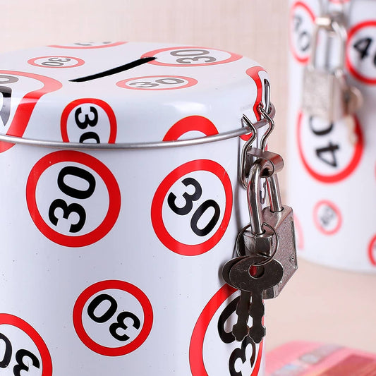 Spardose mit Schloss zum 30. Geburtstag