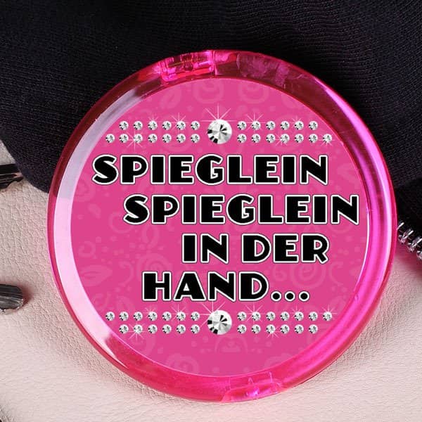 Kosmetikspiegel mit Namensaufdruck