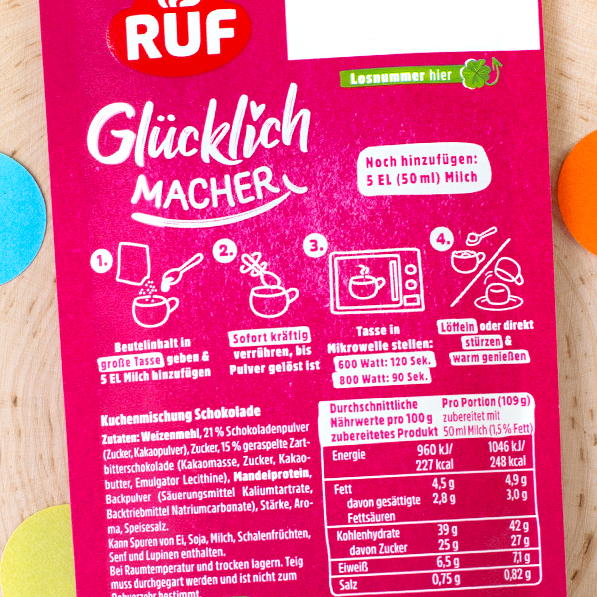Tassenkuchen RUF Glücklichmacher | verschiedene Sorten