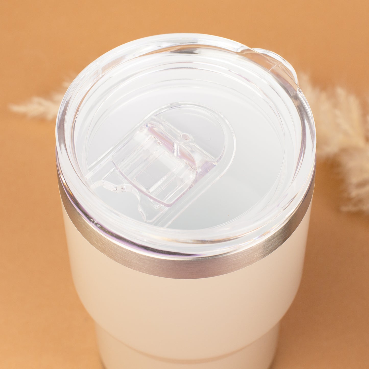 Thermobecher - Super Mama - mit Panda Motiv | Kaffeebecher Coffee to go 350ml für Muttertag in grau & beige