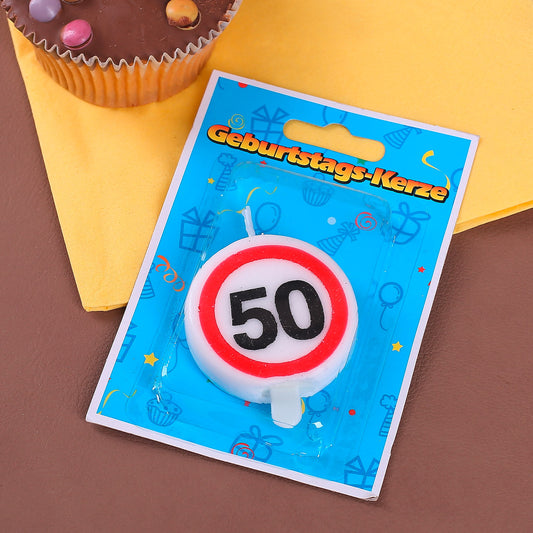 Tortenkerze zum 50. Geburtstag