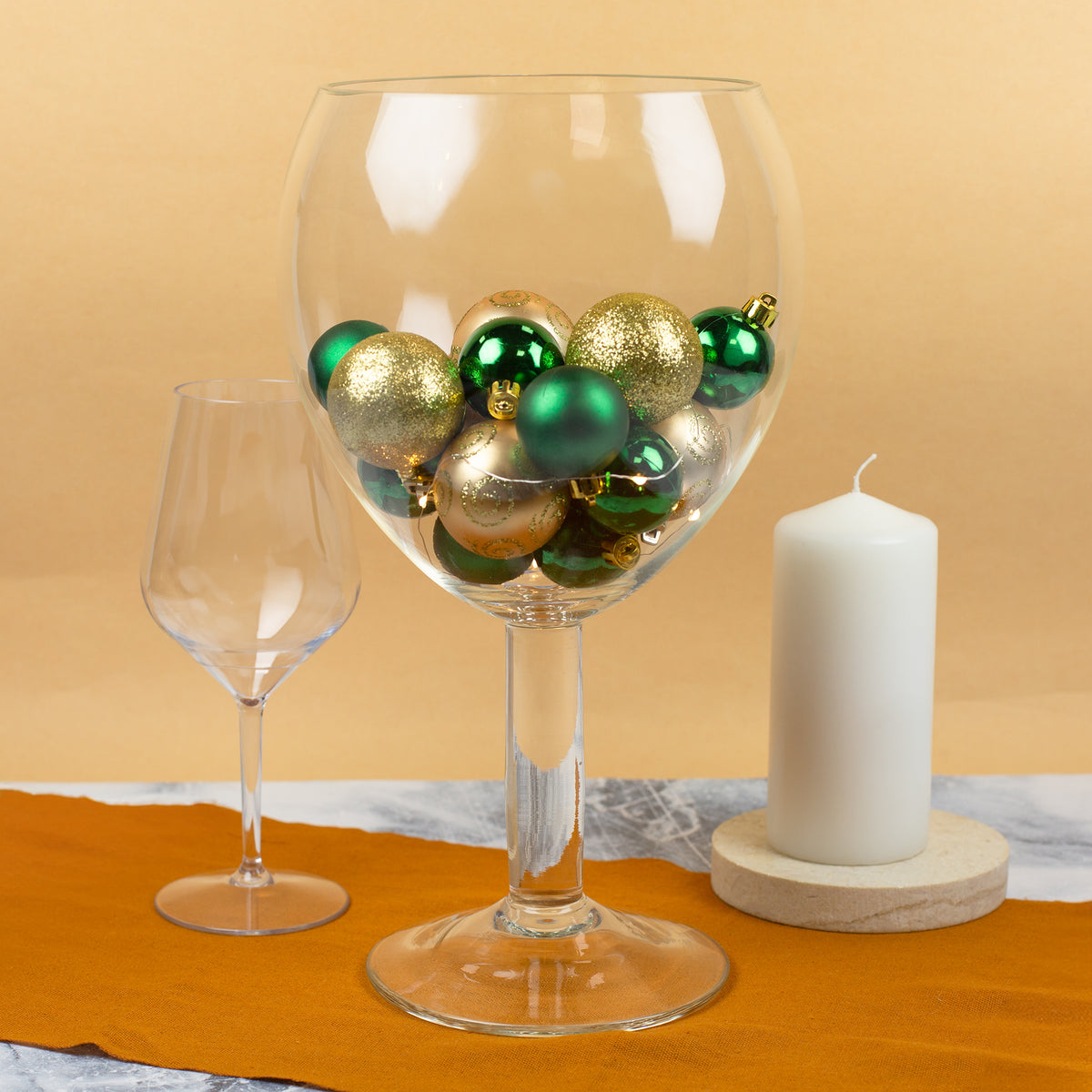 XXXL Weinglas 3L mit Spruch 'Heute nur ein Glas'