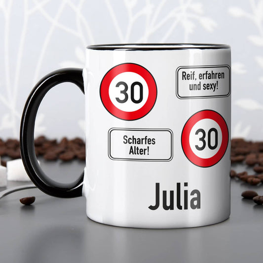 Tasse zum 30. Geburtstag mit Namen