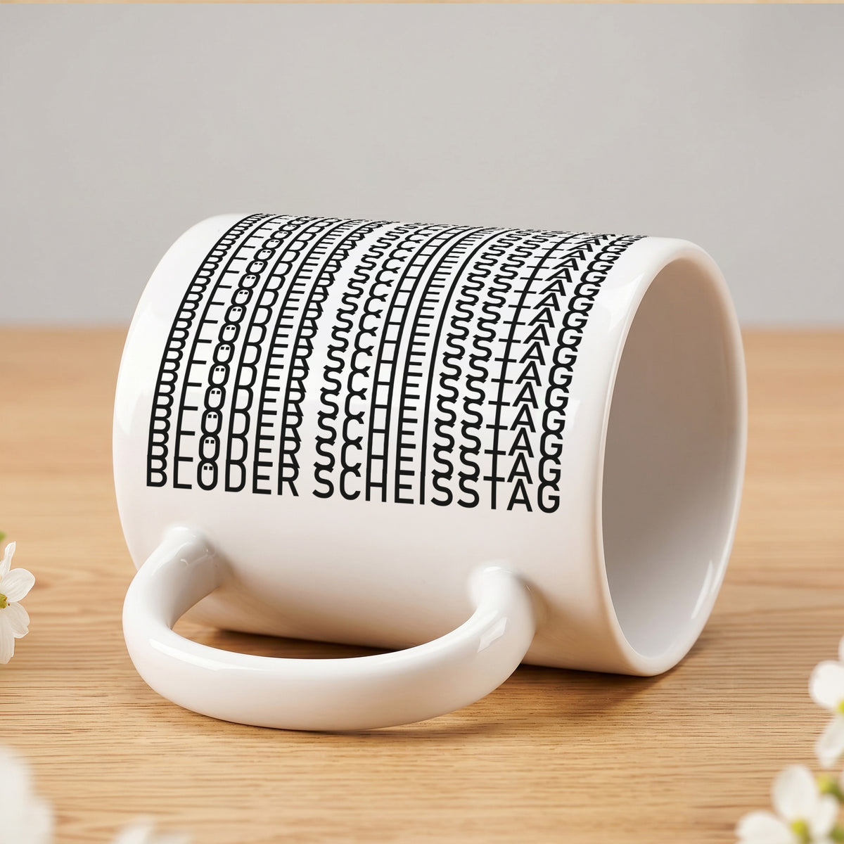 Kaffeetasse 'Blöder Scheißtag' als lustiges Geschenk mit Humor –