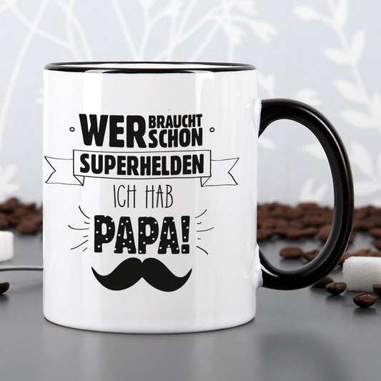 Tasse zum Vatertag mit Schnurrbart