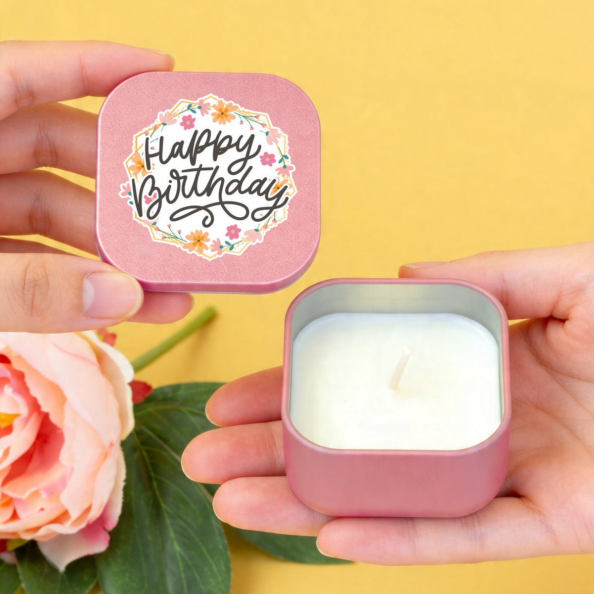 Mini Duftkerze 'Happy Birthday' als Geschenk zum Geburtstag –