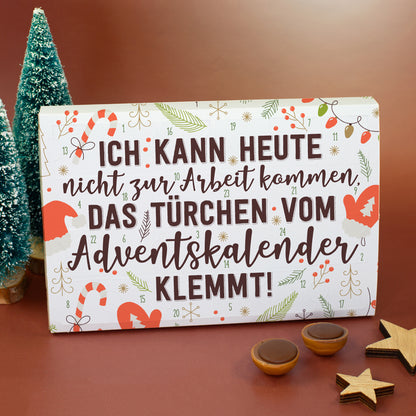 Toffifee Adventskalender mit witzigem Spruch als Weihnachtsgeschenk