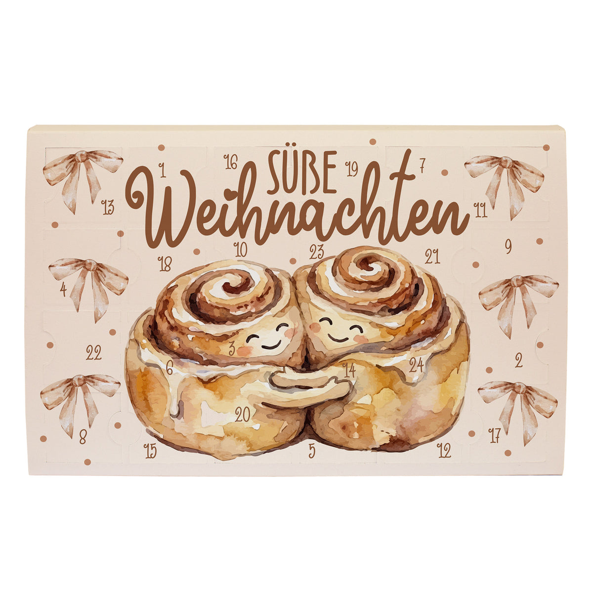 Toffifee Weihnachtskalender mit Schleifen, Zimtschnecken und Schriftzug „Süße Weihnachten“