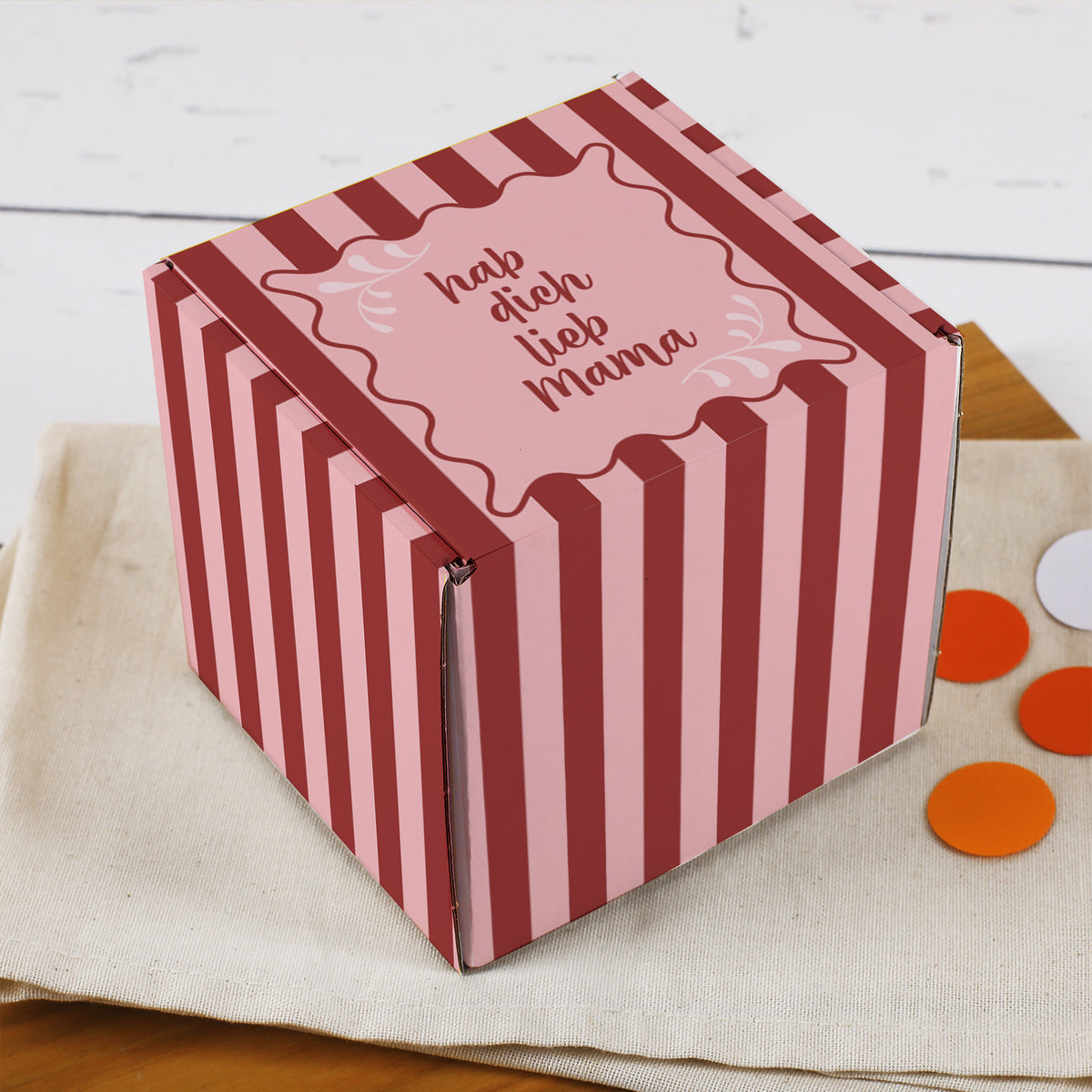 Geschenkverpackung zum Muttertag mit Spruch
