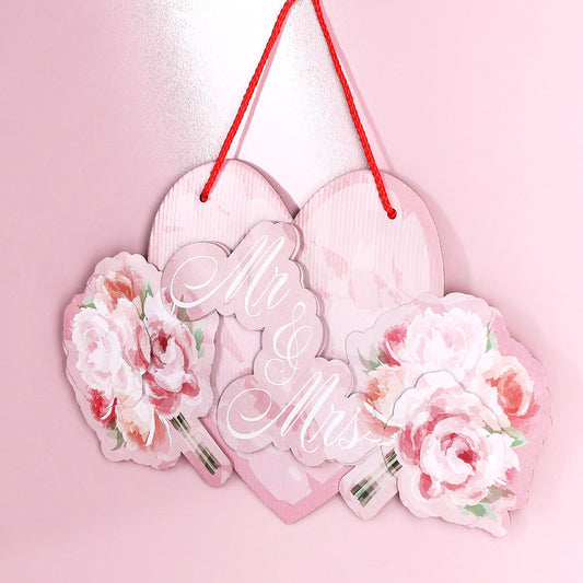 Dekoschild zur Hochzeit aus Pappe