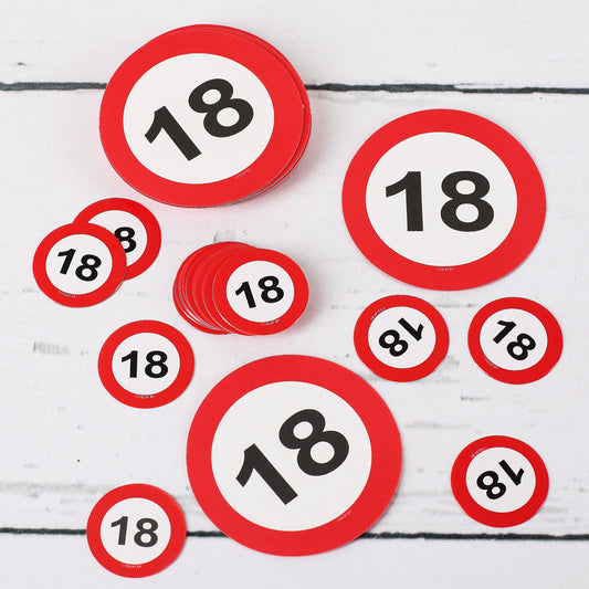 Konfetti Set mit Verkehrsschilder 18