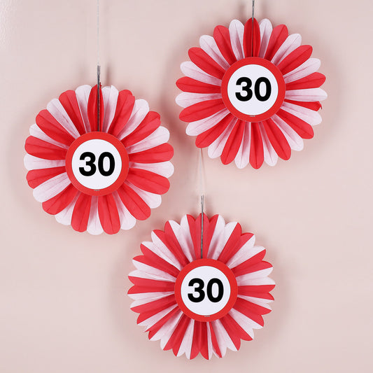 Waben Deko Hänger zum 30. Geburtstag