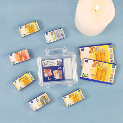 Euro Köfferchen mit Schokoladen Geldscheinen als Geschenkidee