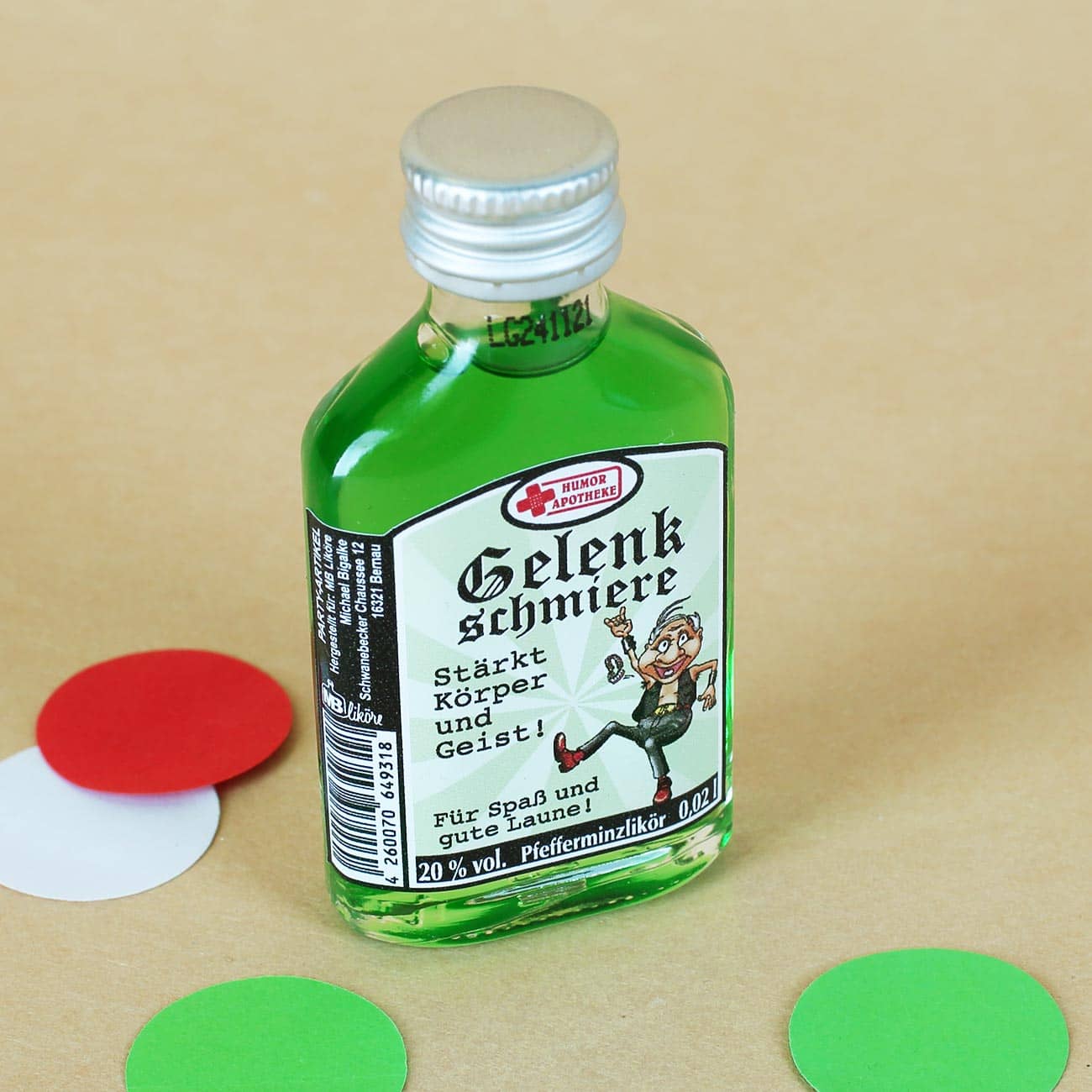 Gelenkschmiere - Pfefferminzlikör – geschenke-online.de Gelenkschmiere - Pfefferminzlikör – geschenke-online.de