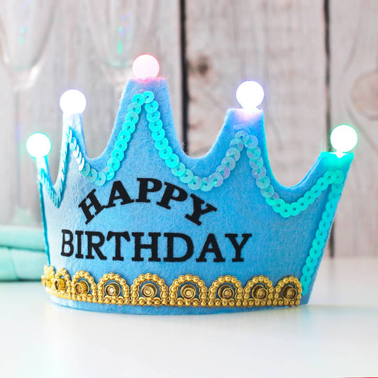 blaue Geburtstagskrone