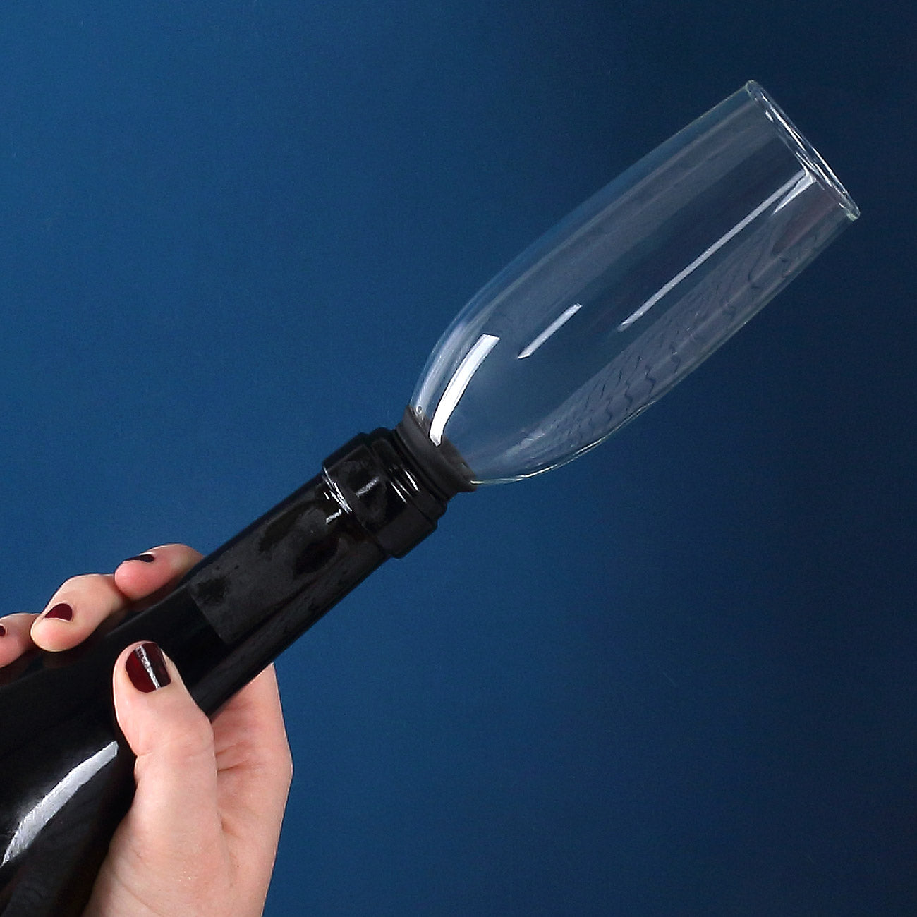Flaschenaufsatz Sektglas