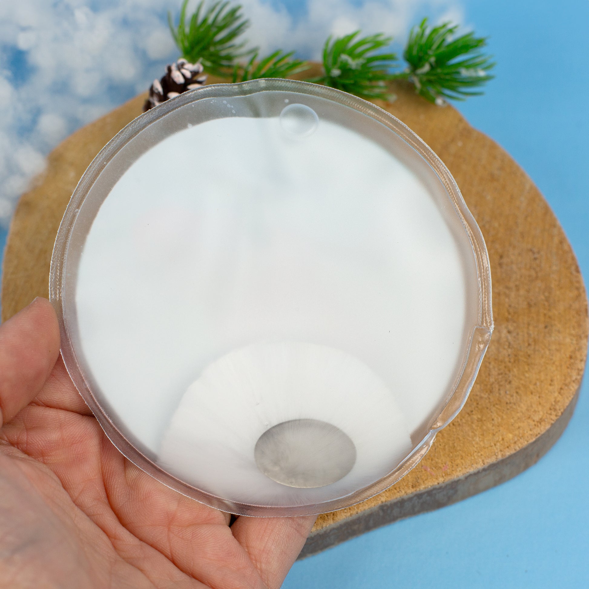 Nahaufnahme Rückseite des Handwärmers