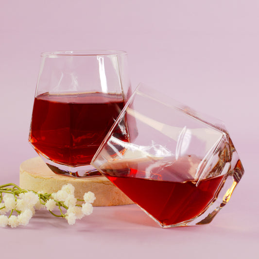 Diamant-Gläser im 2er Set | 330 ml