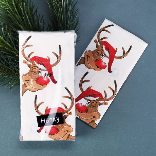 Lustiges Rentier - Taschentücher
