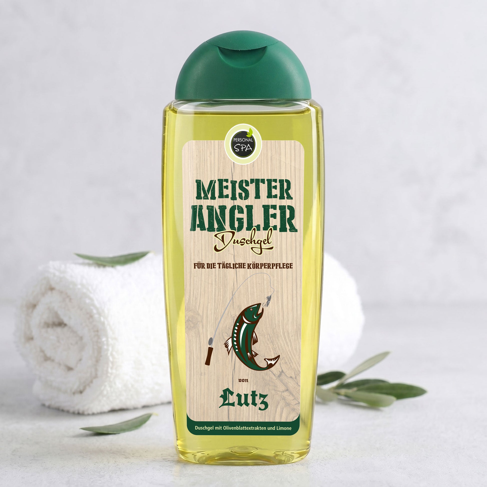 Duschgel mit Name für Angler Fans