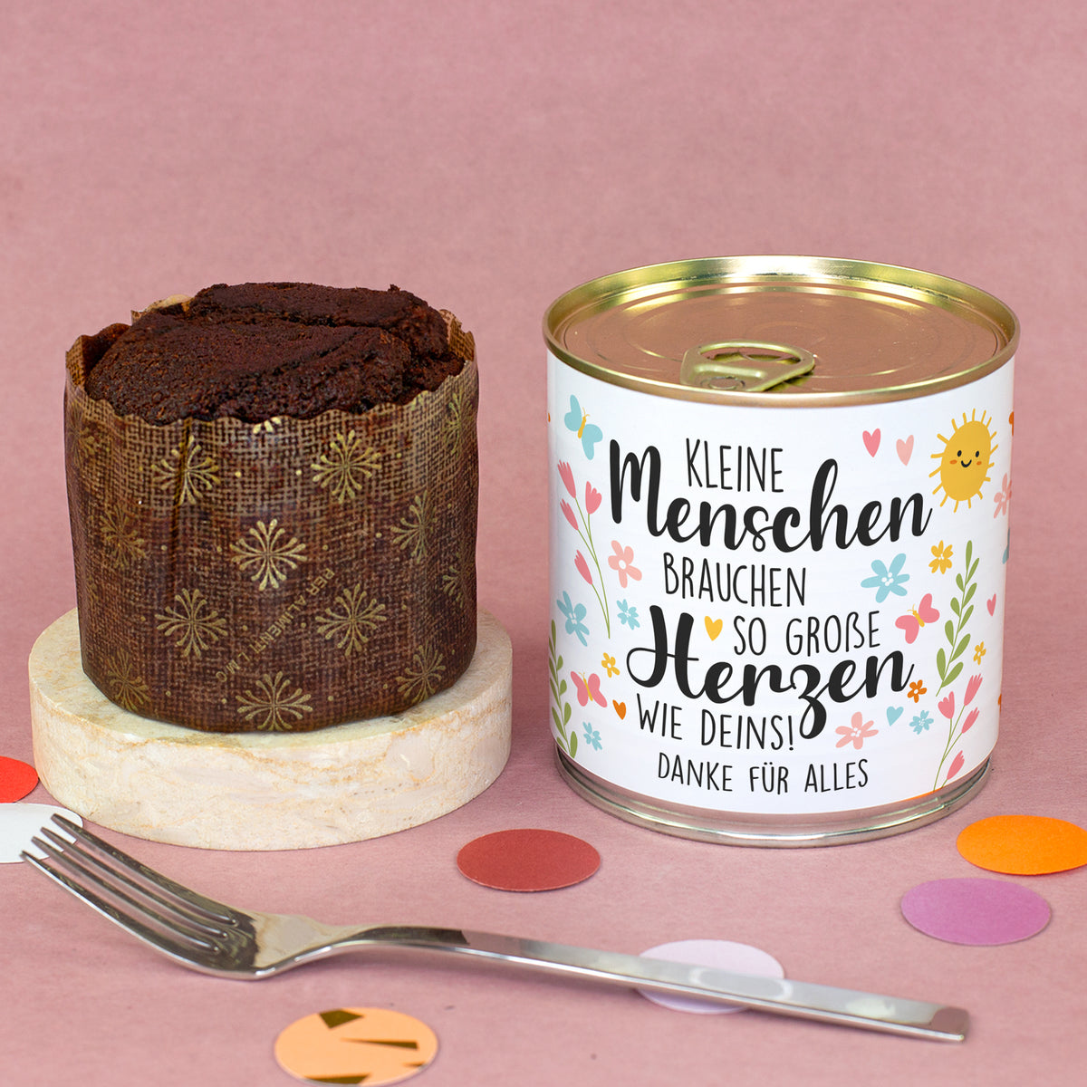 Brownie in der Dose als personalisiertes Geschenk für Erzieher –