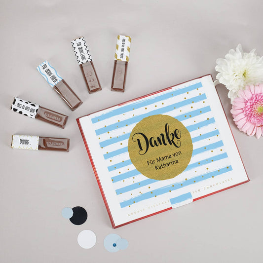 Aufkleber Set für Merci Schokolade