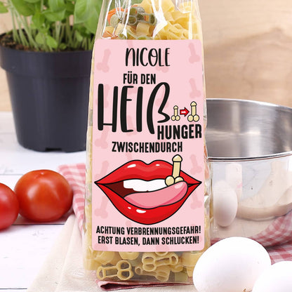 Personalisierte Penis Nudeln mit Name nach Wunsch