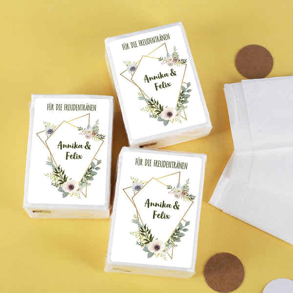 COLOFALLA 100 Stück Freudentränen Hochzeit Papiertüten – Mini Tüten Zum Verpacken Von Taschentüchern, Als Gastgeschenk Oder Geldumschlag –