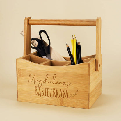 Bastelkram Kiste mit Namensgravur