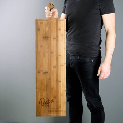 persönlich graviertes Bambus-Servierbrett - 1 Meter