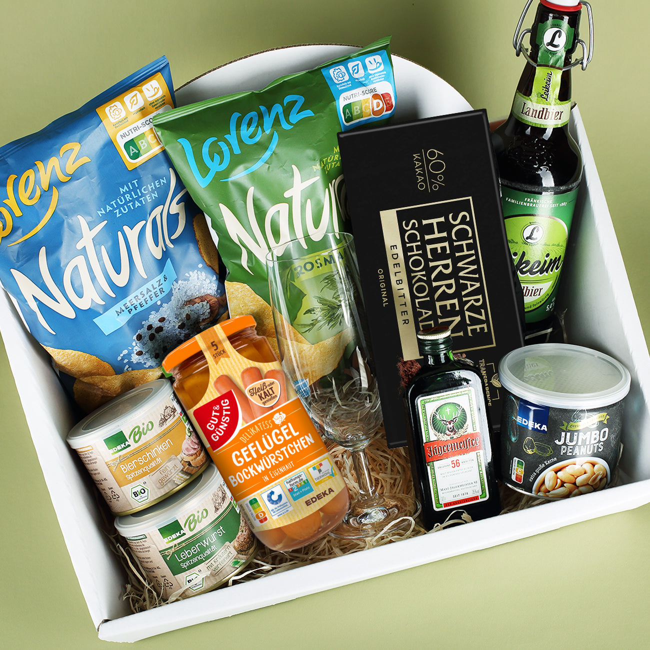 Gefüllter Geschenkkorb Ruhestand