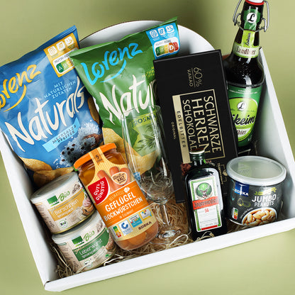 Gefüllter Geschenkkorb Ruhestand