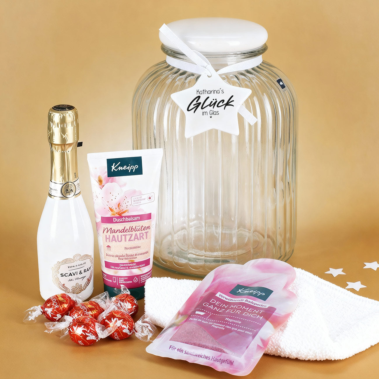 XL Geschenkset für Frauen - Glück im Glas