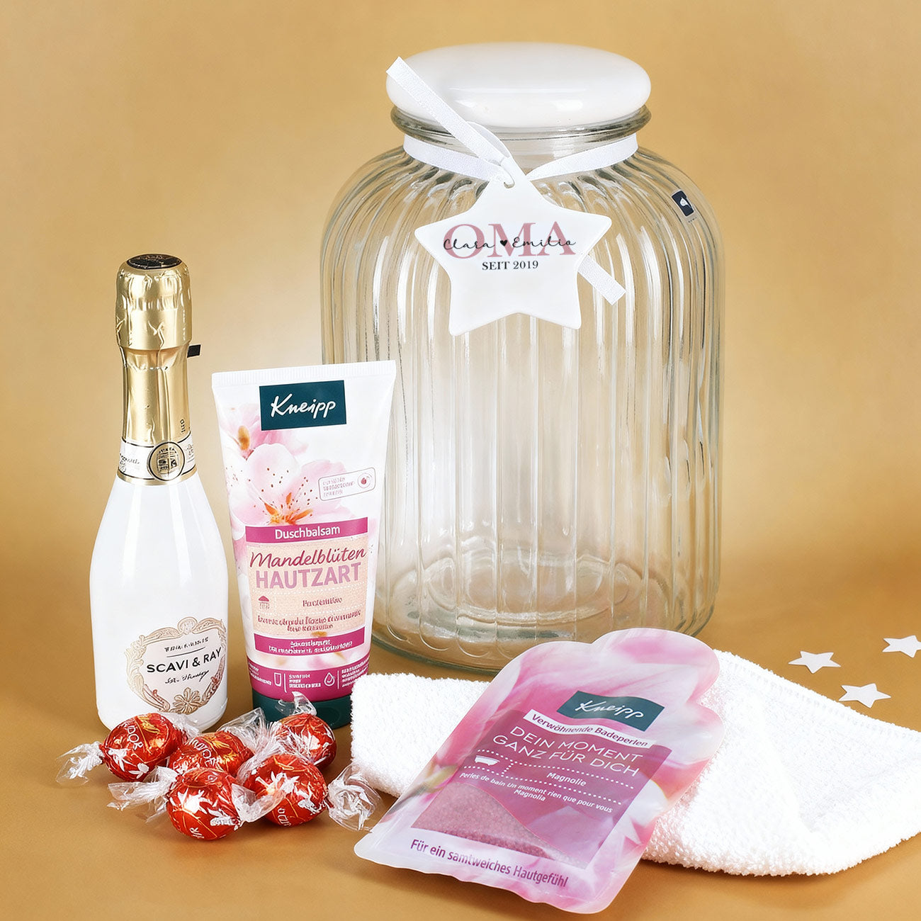 Pflege-Geschenkset im XXL Glas für Oma