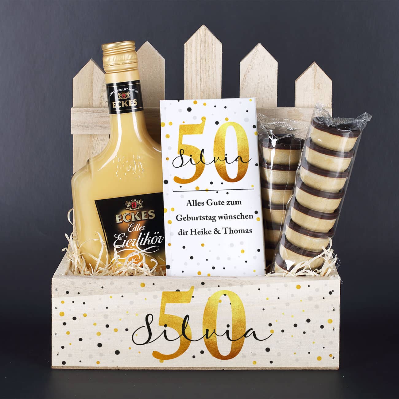 UEOTO 50. Geburtstag Geschenkset Für Frauen - Inkl. Kosmetiktasche & Socken, Lustiges Geschenk Ab 50, Jahrgang 1975