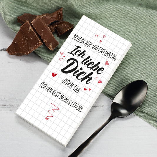 Whisky Set zum Valentinstag mit Glas und Schokolade