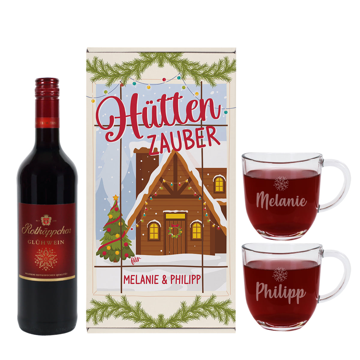 Personalisiertes Glühwein Geschenkset zu Weihnachten