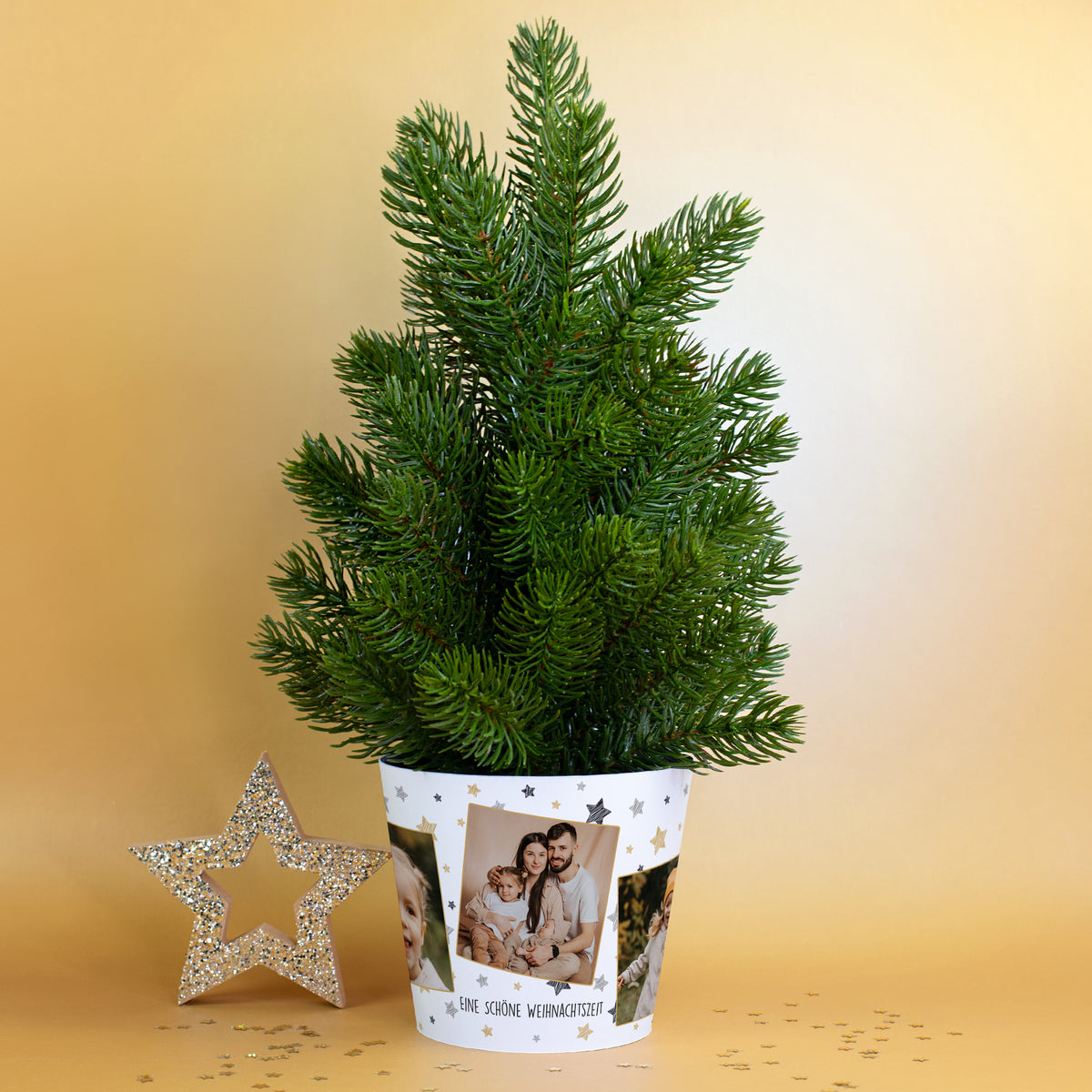 Mini Weihnachtsbaum personalisiert mit Fotos & Wunschtext –
