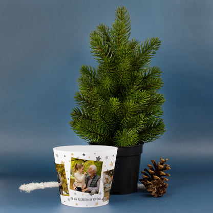 Mini Weihnachtsbaum personalisiert mit Fotos & Wunschtext –