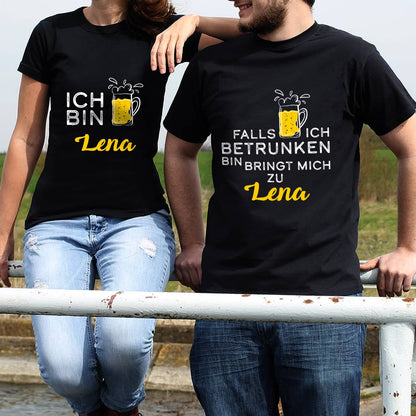 Partner-Shirts - Falls ich betrunken bin, bringt mich zu...